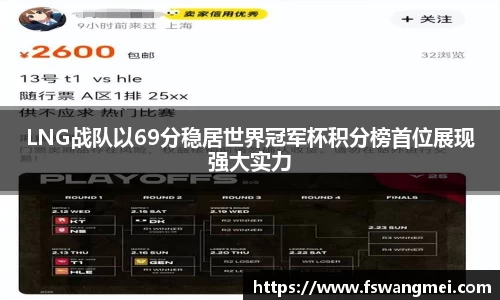 LNG战队以69分稳居世界冠军杯积分榜首位展现强大实力