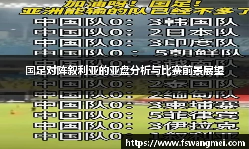国足对阵叙利亚的亚盘分析与比赛前景展望
